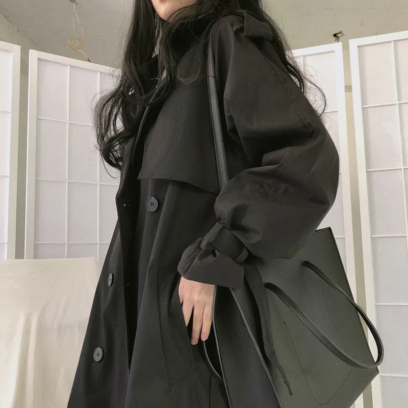 Chic Solid Khaki Coats