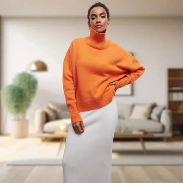 Classic turtleneck sweater for women - anne