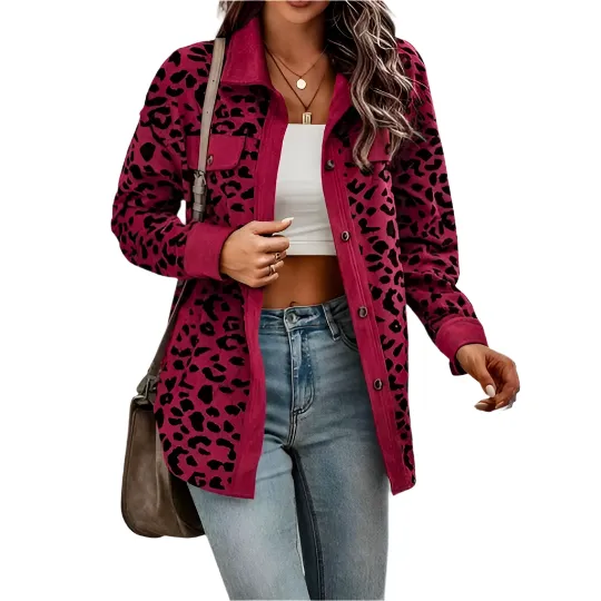 Claudia – Elegant Women’s Leopard Print Coat