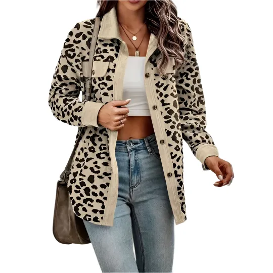 Claudia – Elegant Women’s Leopard Print Coat
