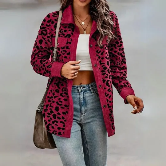 Claudia – Elegant Women’s Leopard Print Coat
