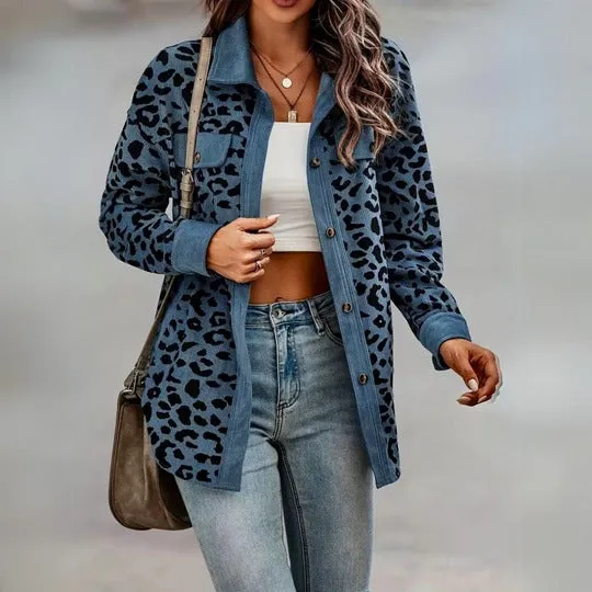 Claudia – Elegant Women’s Leopard Print Coat