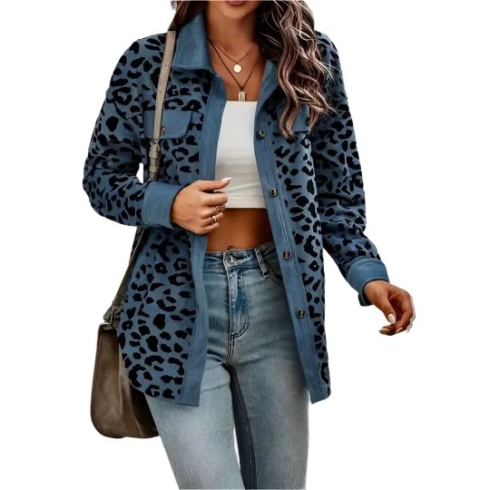 Claudia – Elegant Women’s Leopard Print Coat