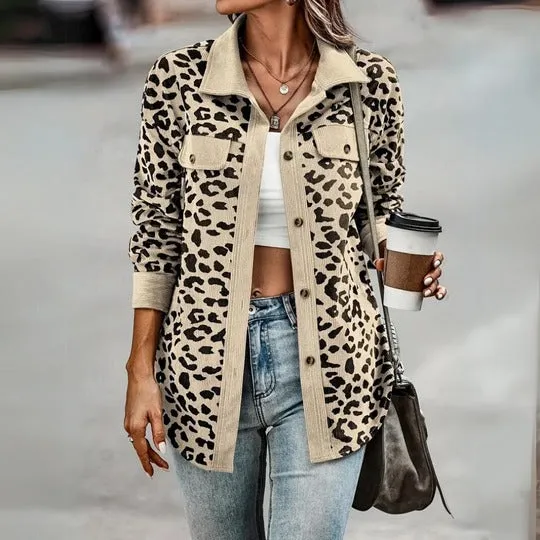 Claudia – Elegant Women’s Leopard Print Coat