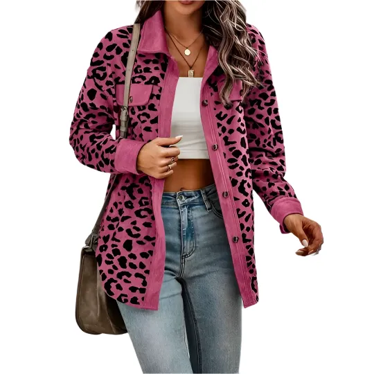 Claudia – Elegant Women’s Leopard Print Coat