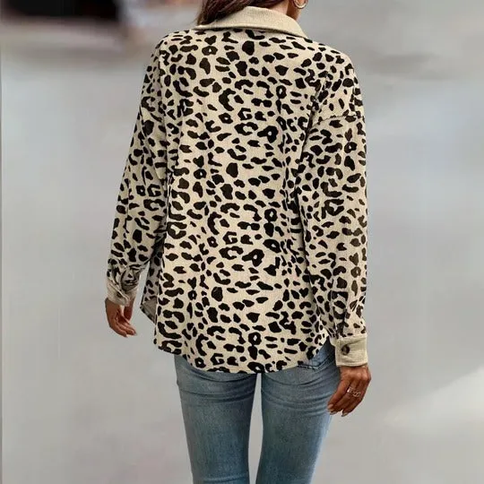 Claudia – Elegant Women’s Leopard Print Coat