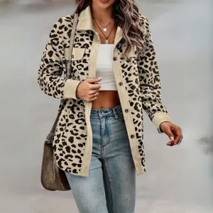 Claudia – Elegant Women’s Leopard Print Coat