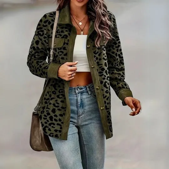 Claudia – Elegant Women’s Leopard Print Coat