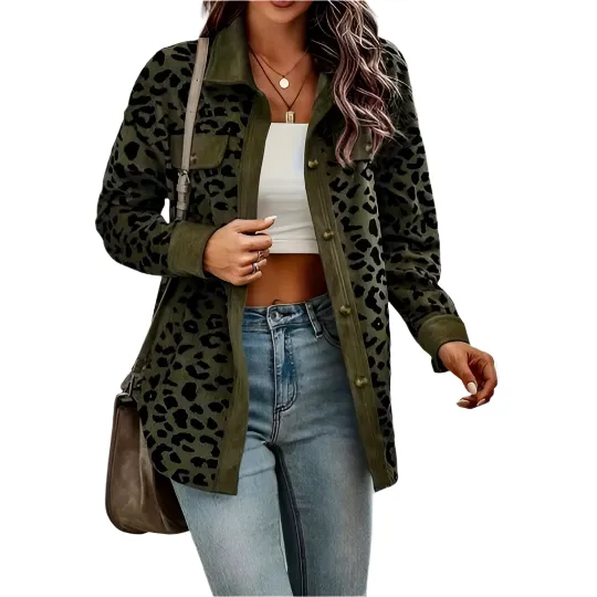 Claudia – Elegant Women’s Leopard Print Coat