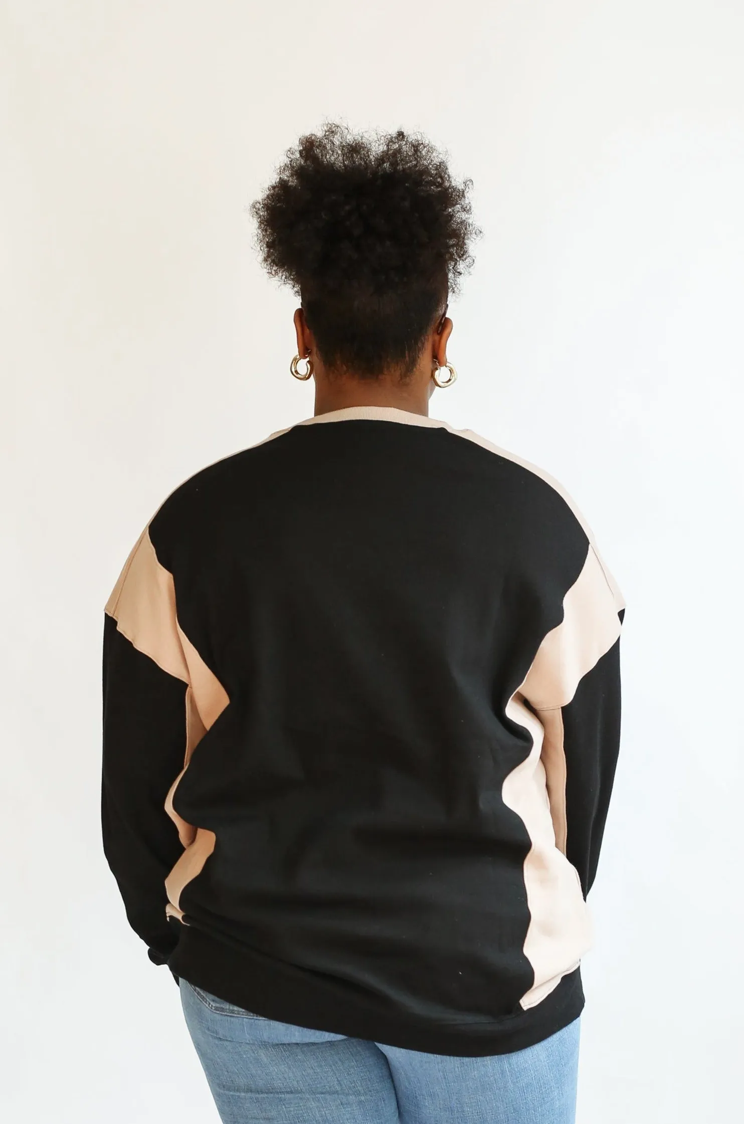 Colorblock Nursing Lightweight Sweatshirt