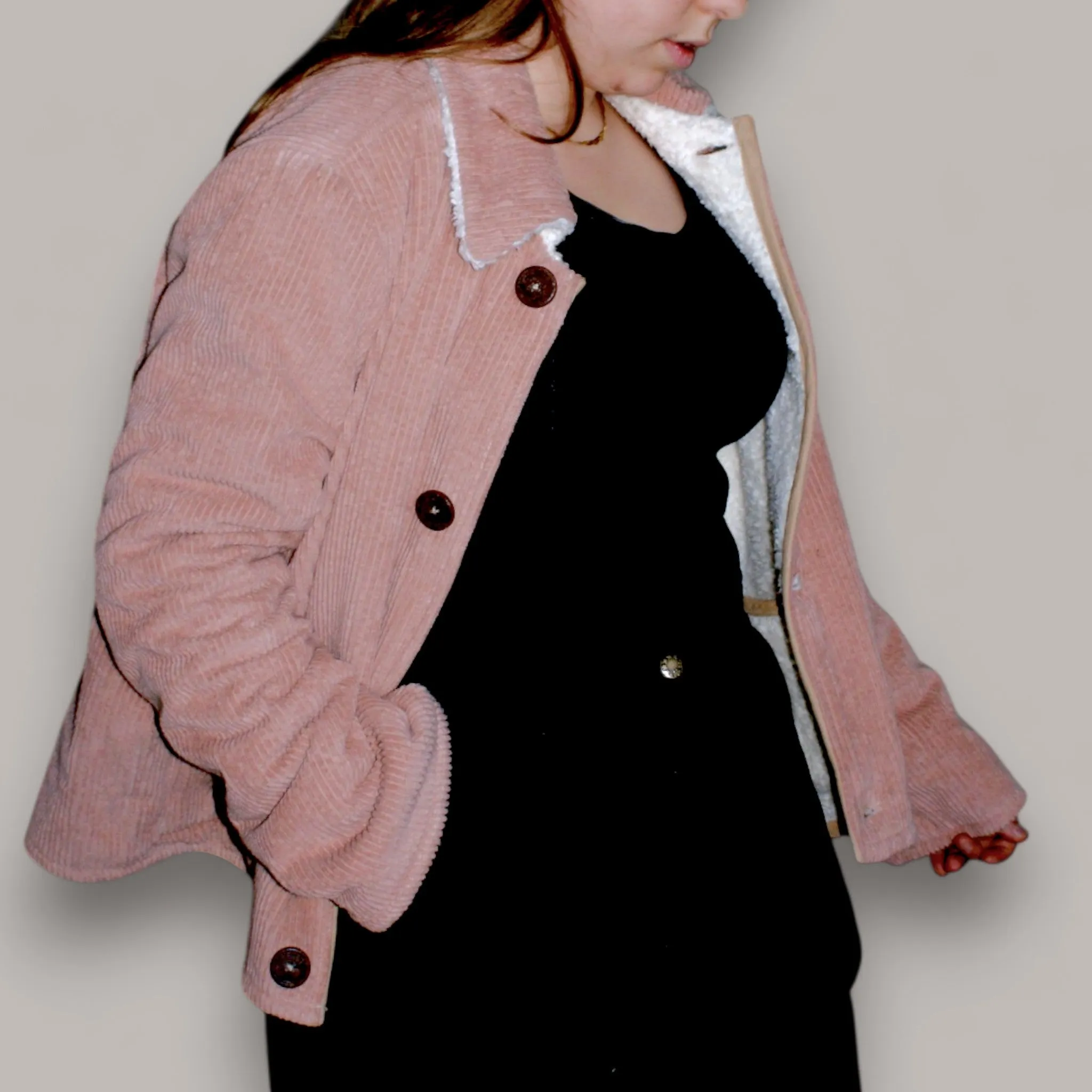 Corduroy Sherpa coat