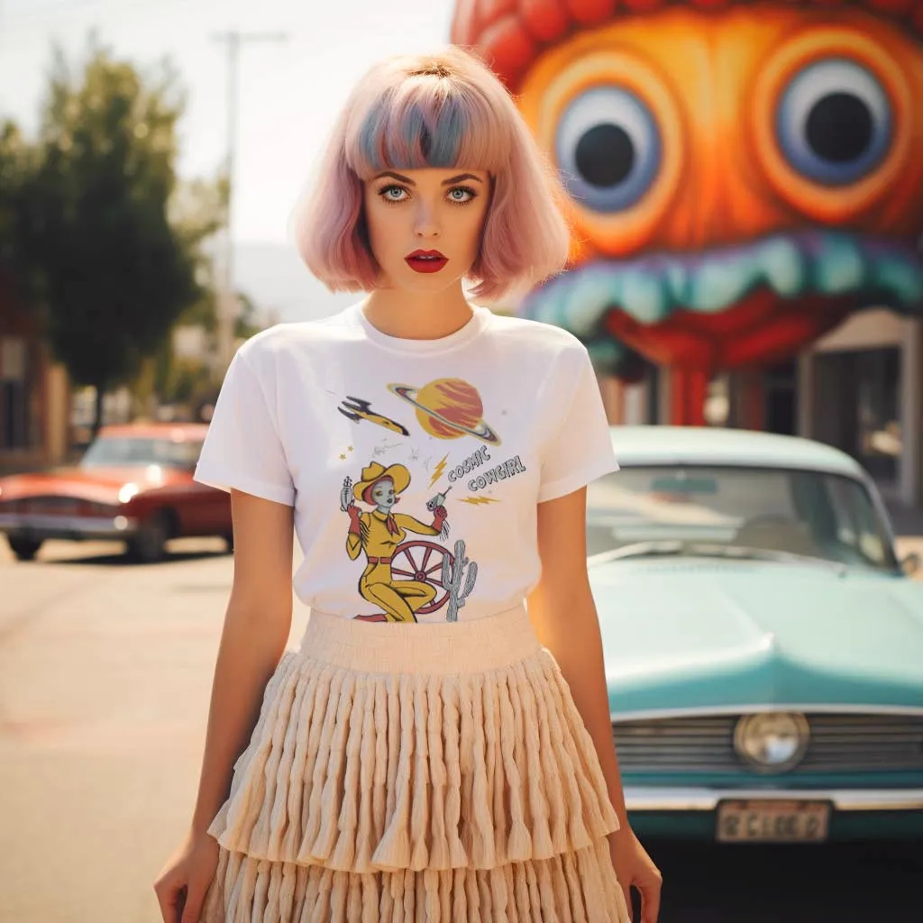 COSMIC COWGIRL TEE *IVORY