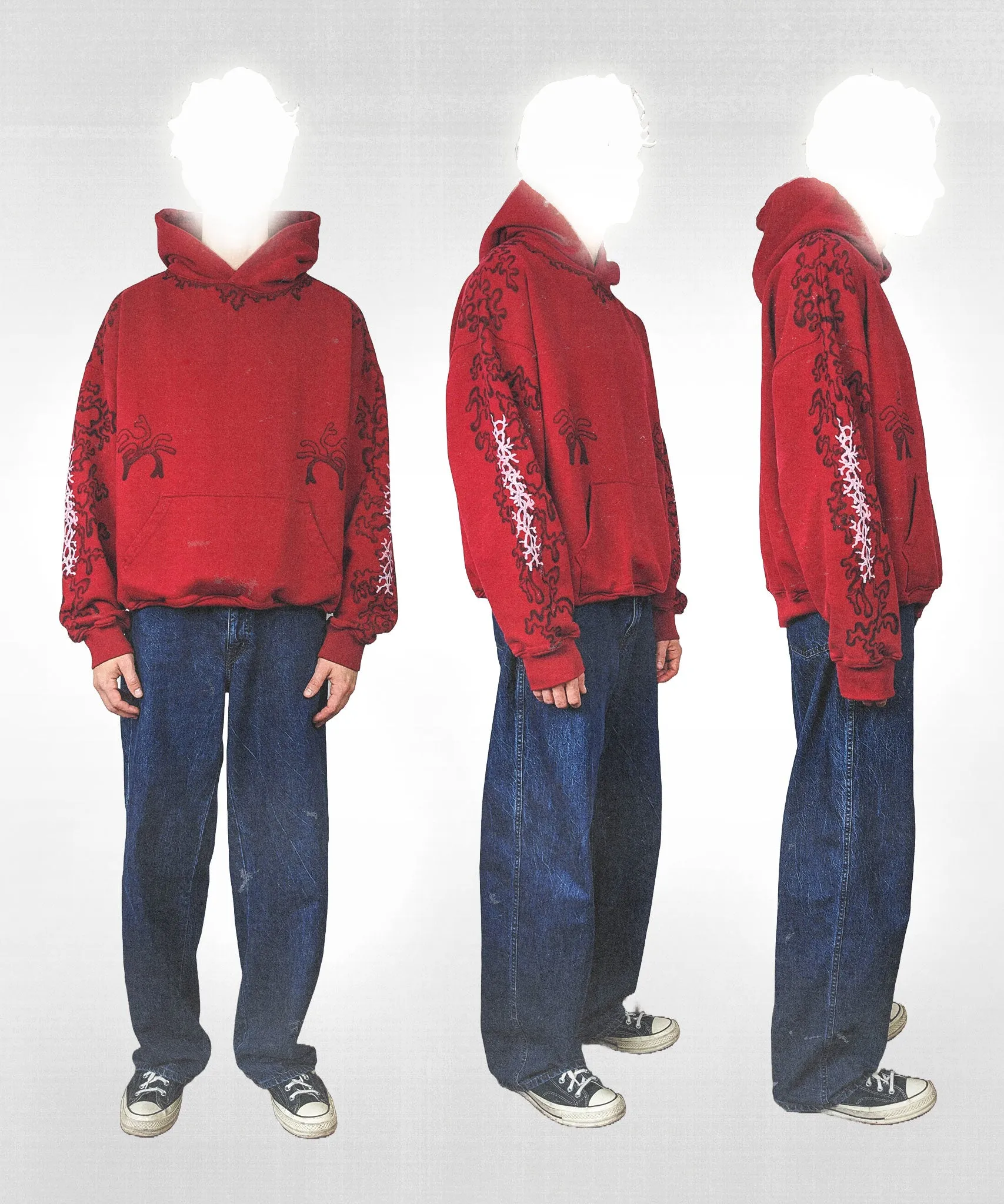 Crimson Algae Hoodie