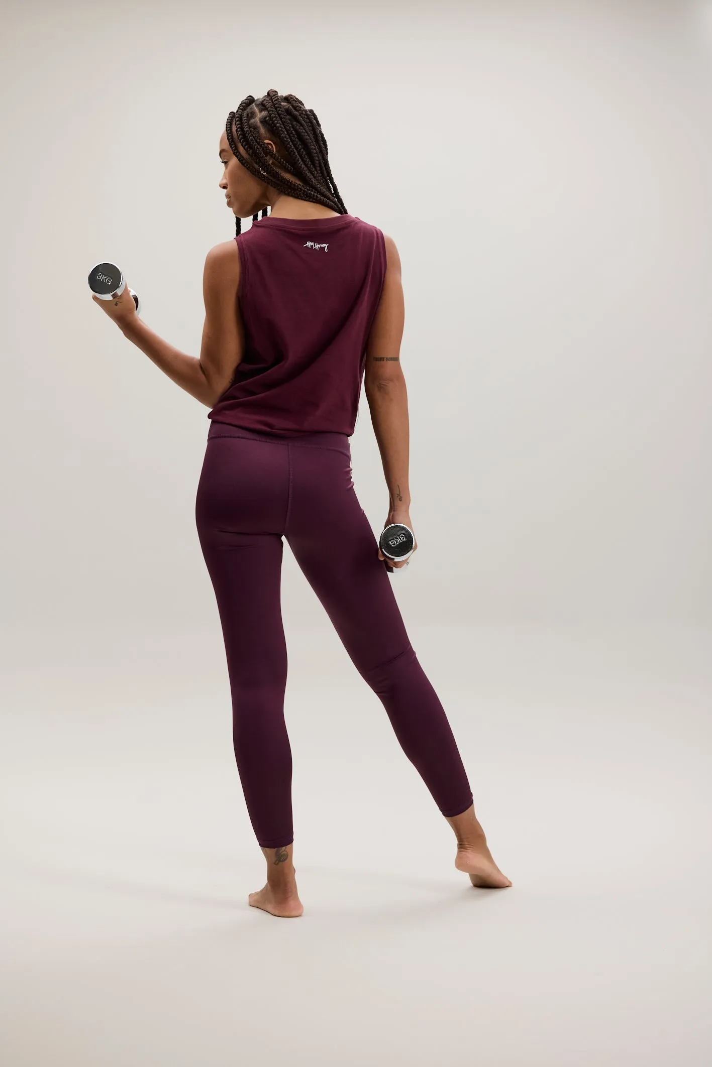Cropped Leggings Wine