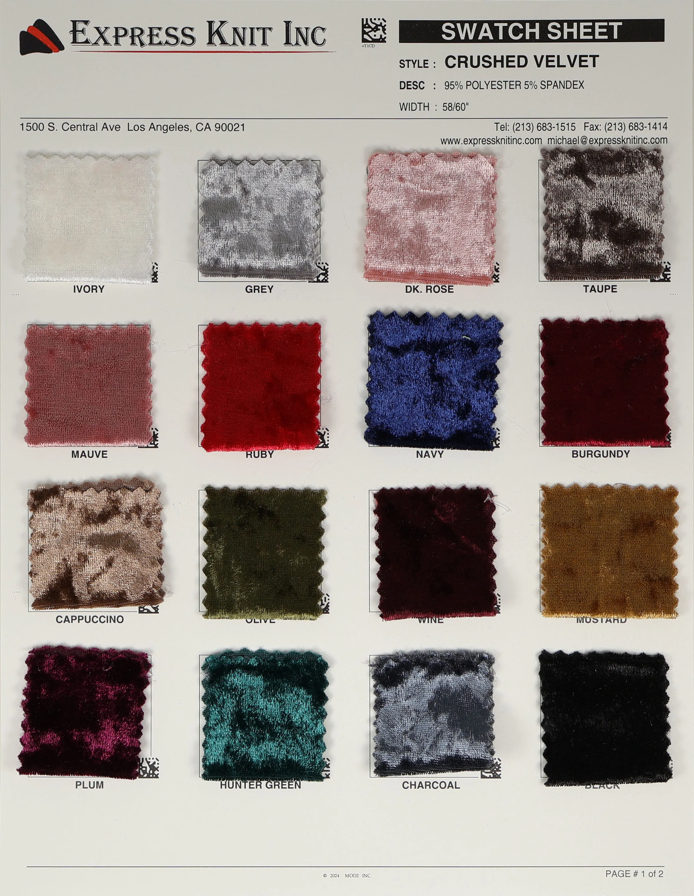 Crushed Velvet Fabric