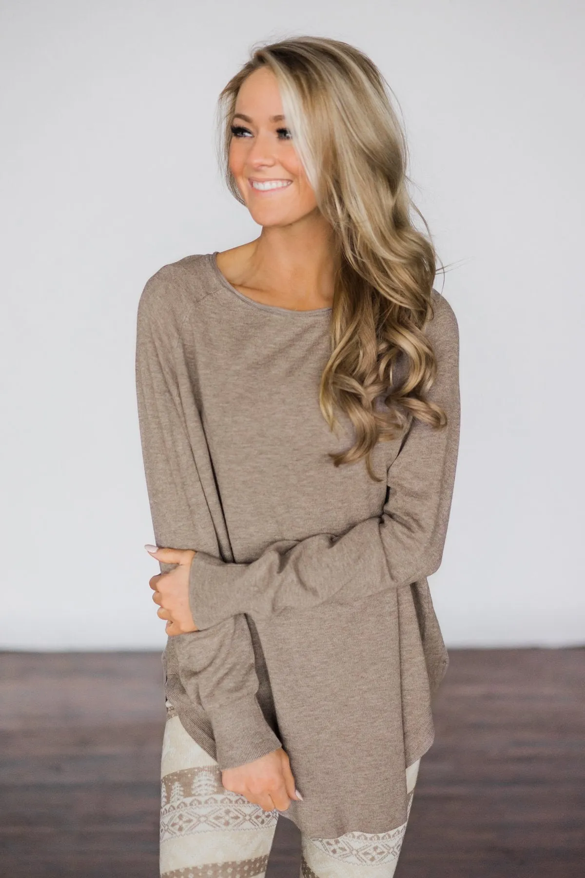 Cuddle Up Sweater - Mocha