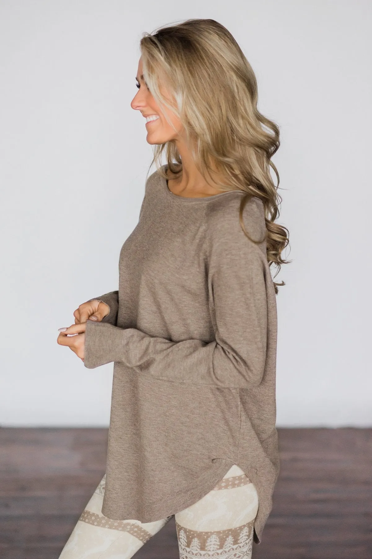 Cuddle Up Sweater - Mocha