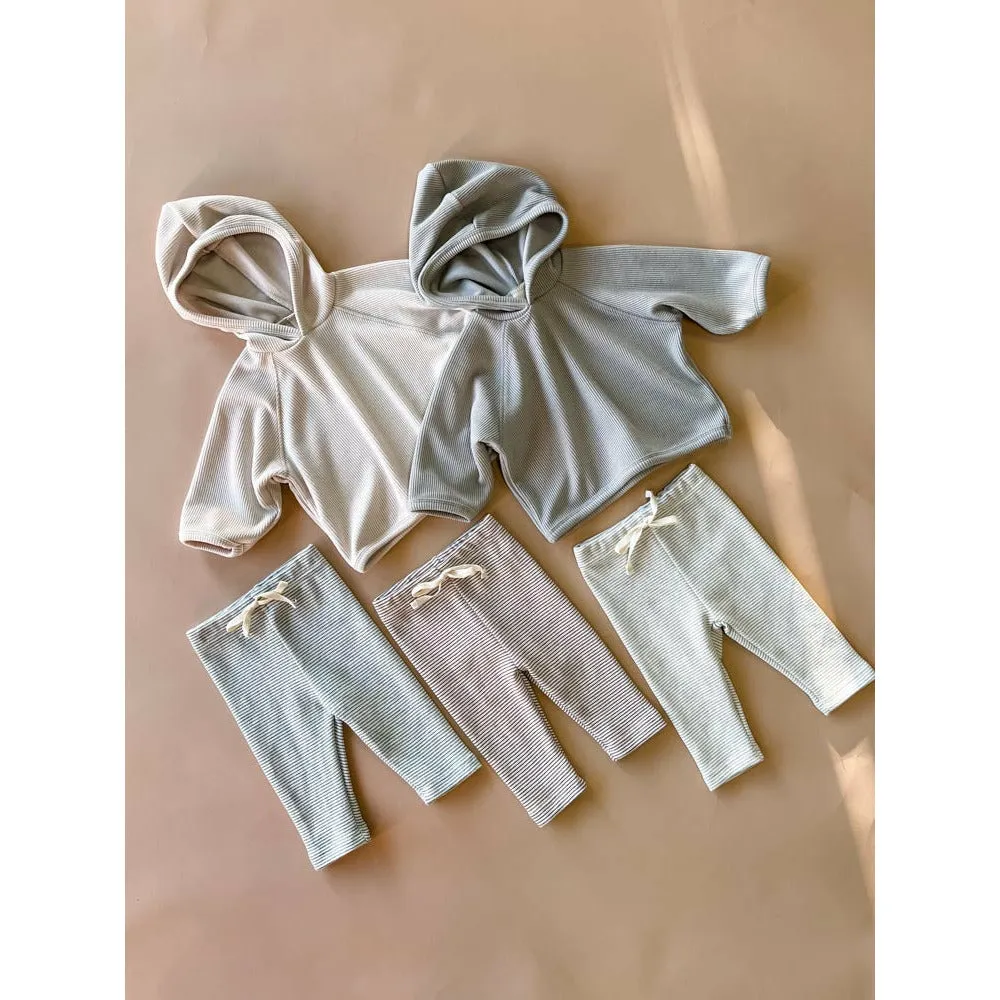 Dakota Stripe baby leggings | Mocha