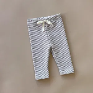 Dakota Stripe baby leggings | Mocha