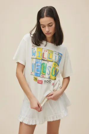 Daydreamer Willie Nelson on the Road Again Boyfriend Tee