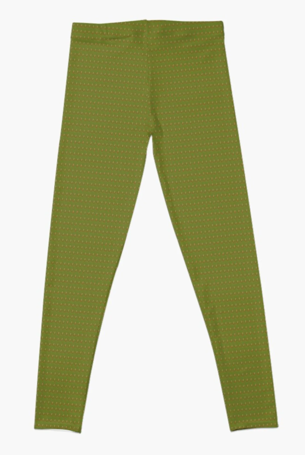 Designer Leggings  - Green Fig
