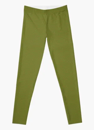 Designer Leggings  - Green Fig