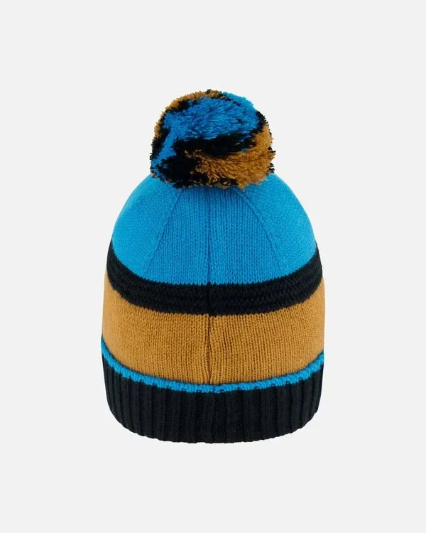Deux par Deux - Knit Hat Blue, Black and Spice