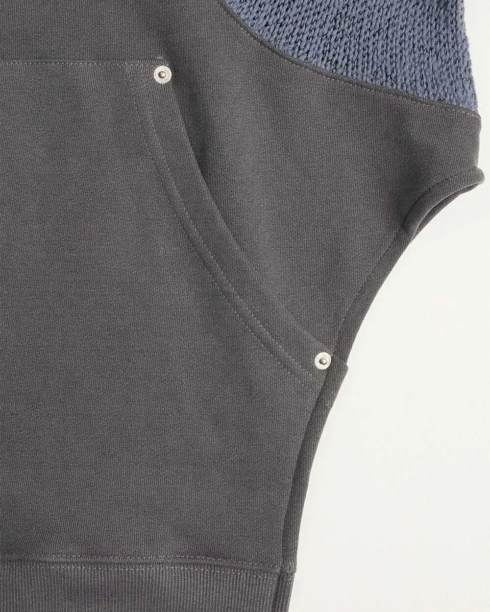 DILETTANTISME Knit Block Hoodie Charcoal