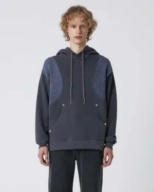 DILETTANTISME Knit Block Hoodie Charcoal