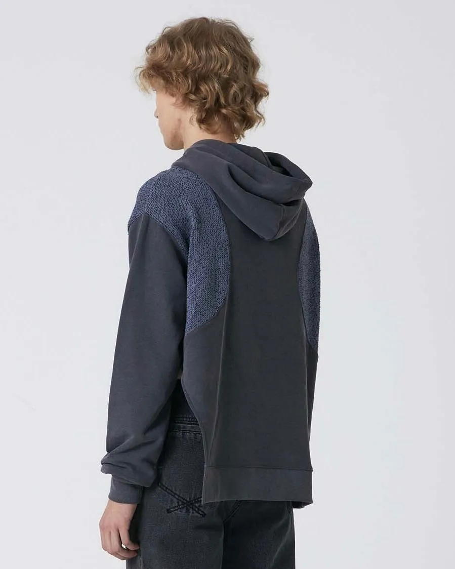 DILETTANTISME Knit Block Hoodie Charcoal