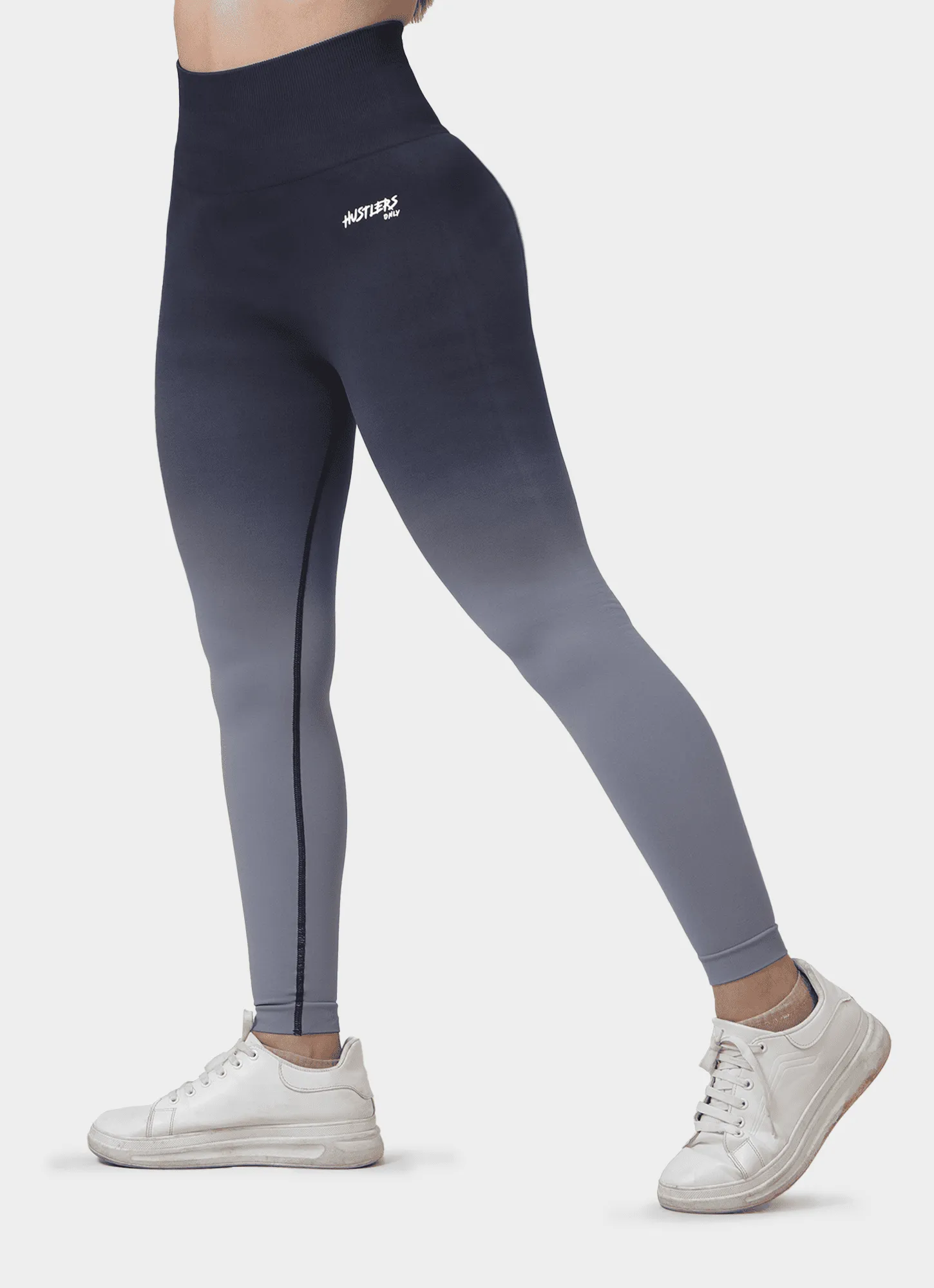Dip Dye Seamless Leggings-Grey