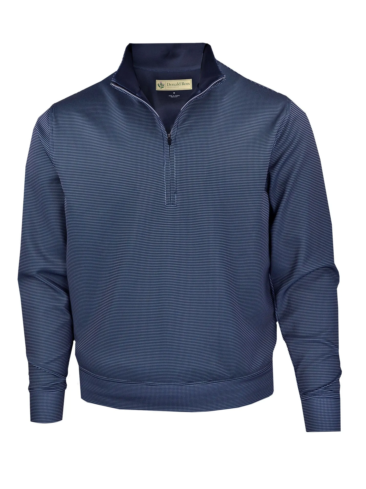 Donald Ross Mens Classic Fit Links Pullover Print - BLACK OYSTER