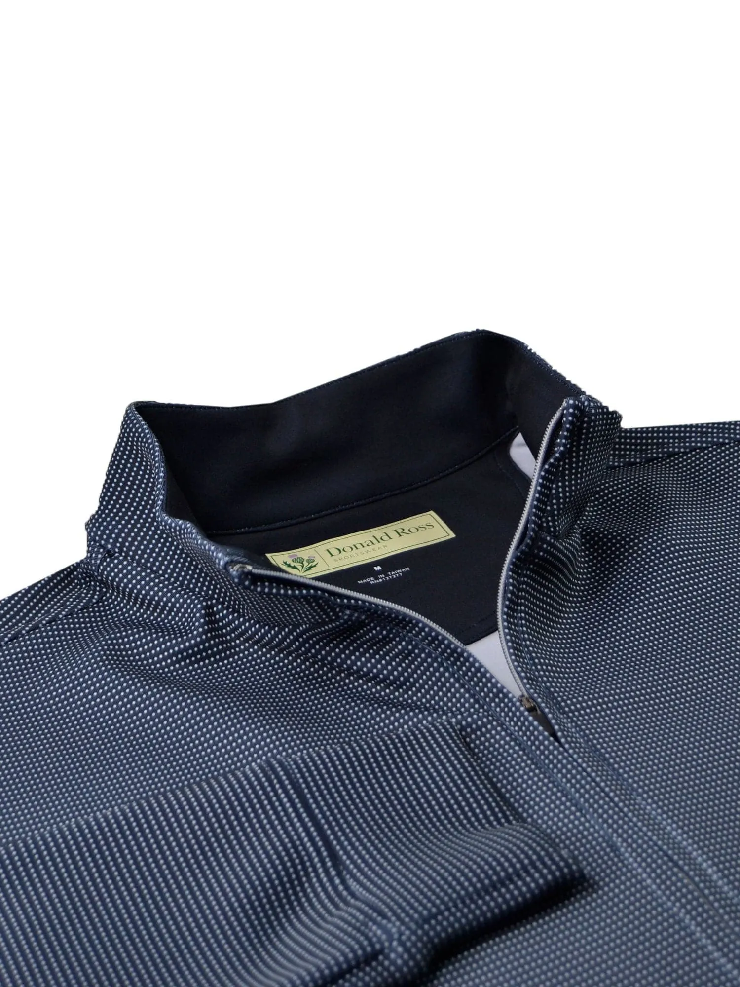 Donald Ross Mens Classic Fit Links Pullover Print - BLACK OYSTER