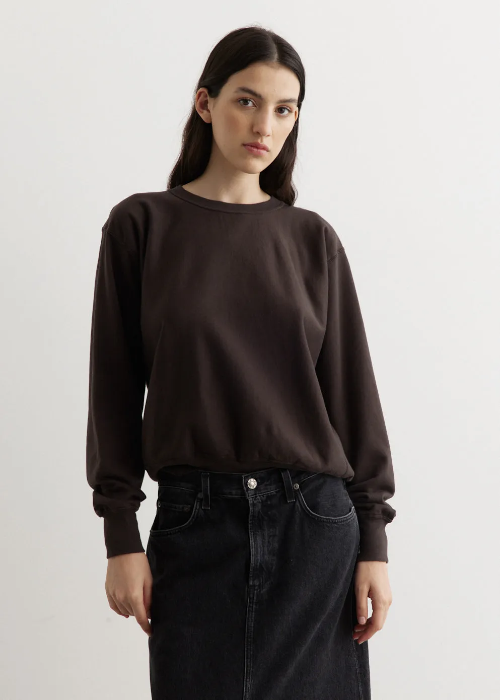 Elastic High Gauge Sweat Pullover