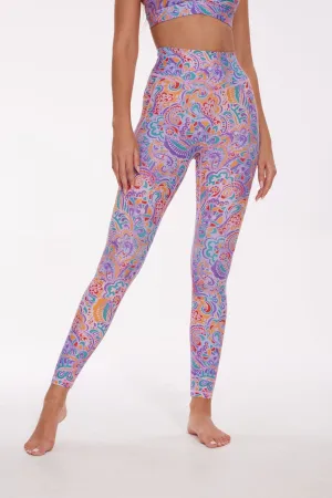 Electric Bloom High-Waisted Leggings