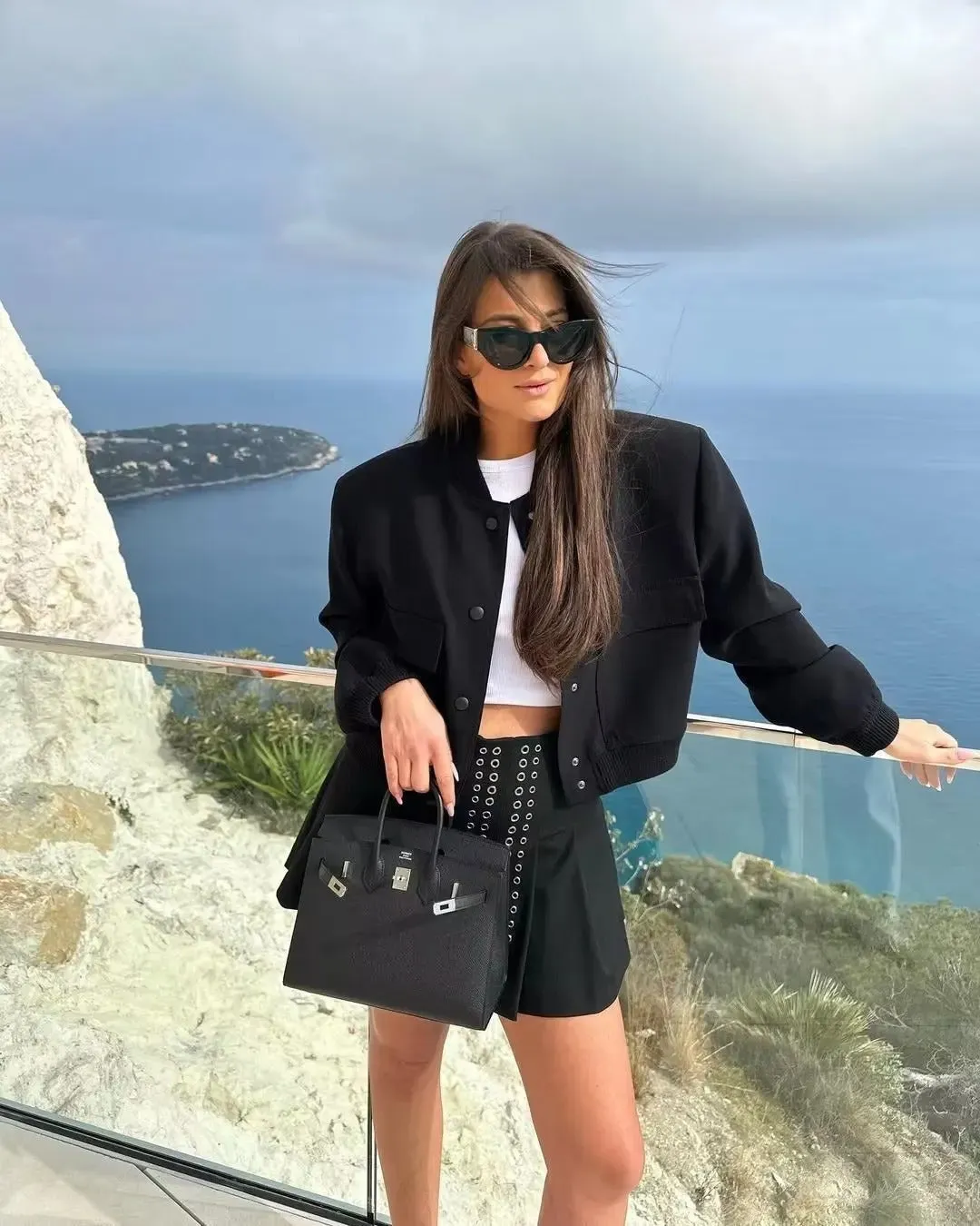 Elena – Modern Elegance Cropped Jacket for Women