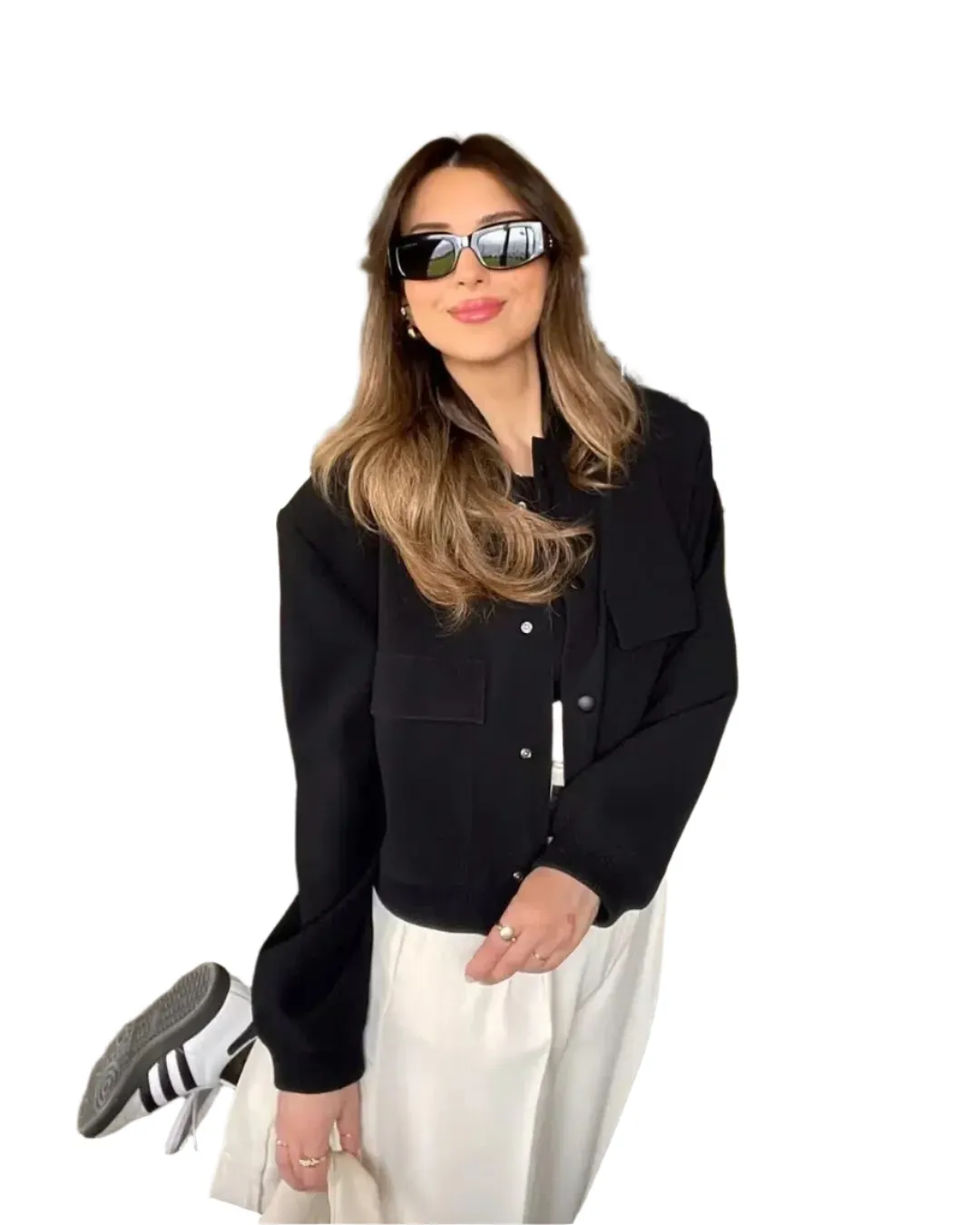 Elena – Modern Elegance Cropped Jacket for Women