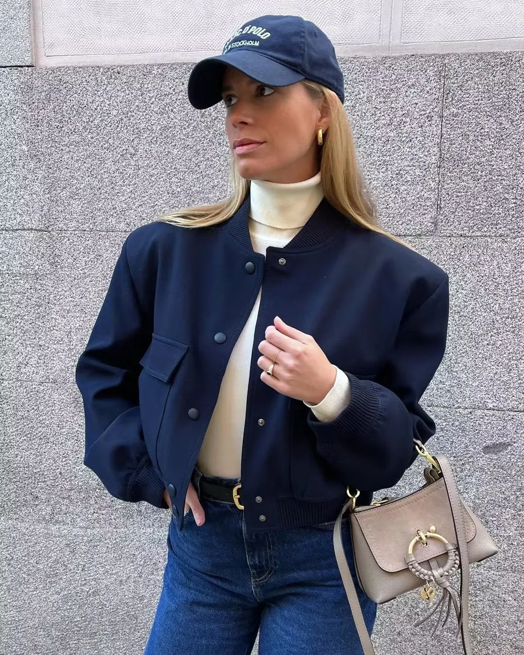 Elena – Modern Elegance Cropped Jacket for Women