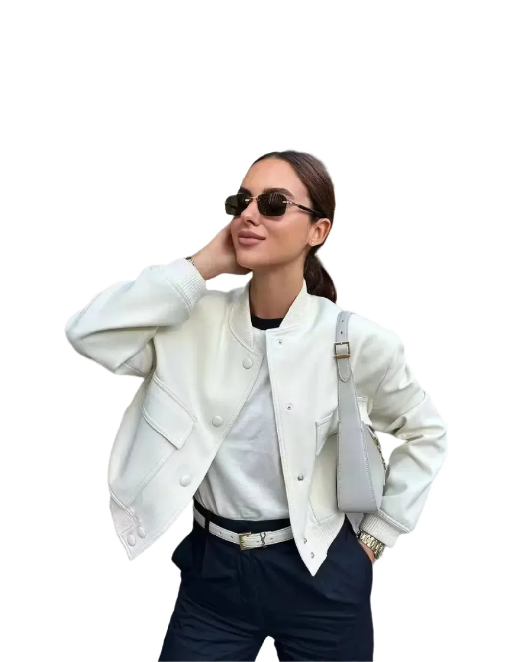 Elena – Modern Elegance Cropped Jacket for Women