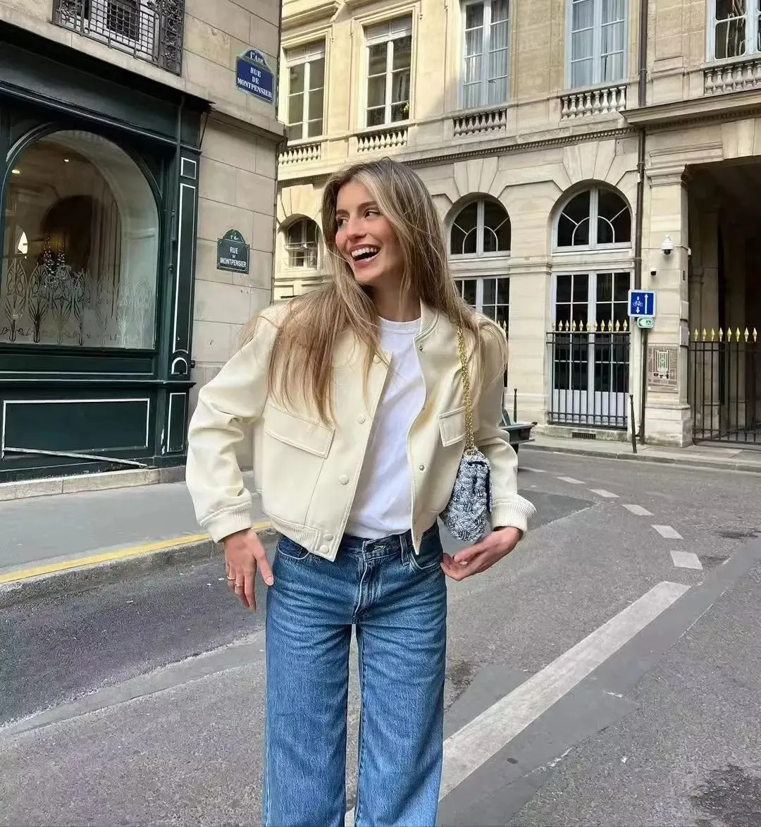 Elena – Modern Elegance Cropped Jacket for Women