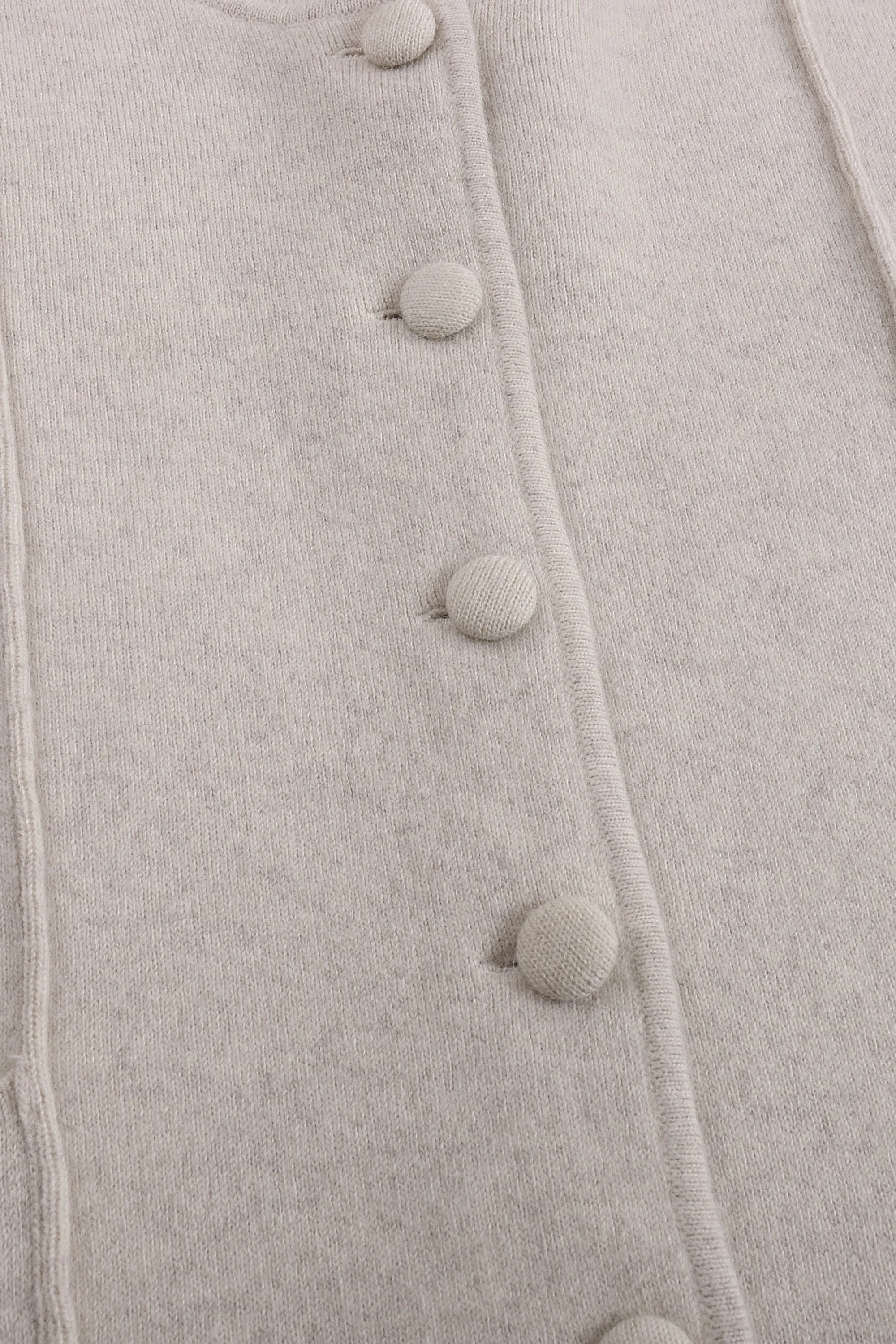 Eloise Wool And Raccoon Yarn Cardigan - Beige
