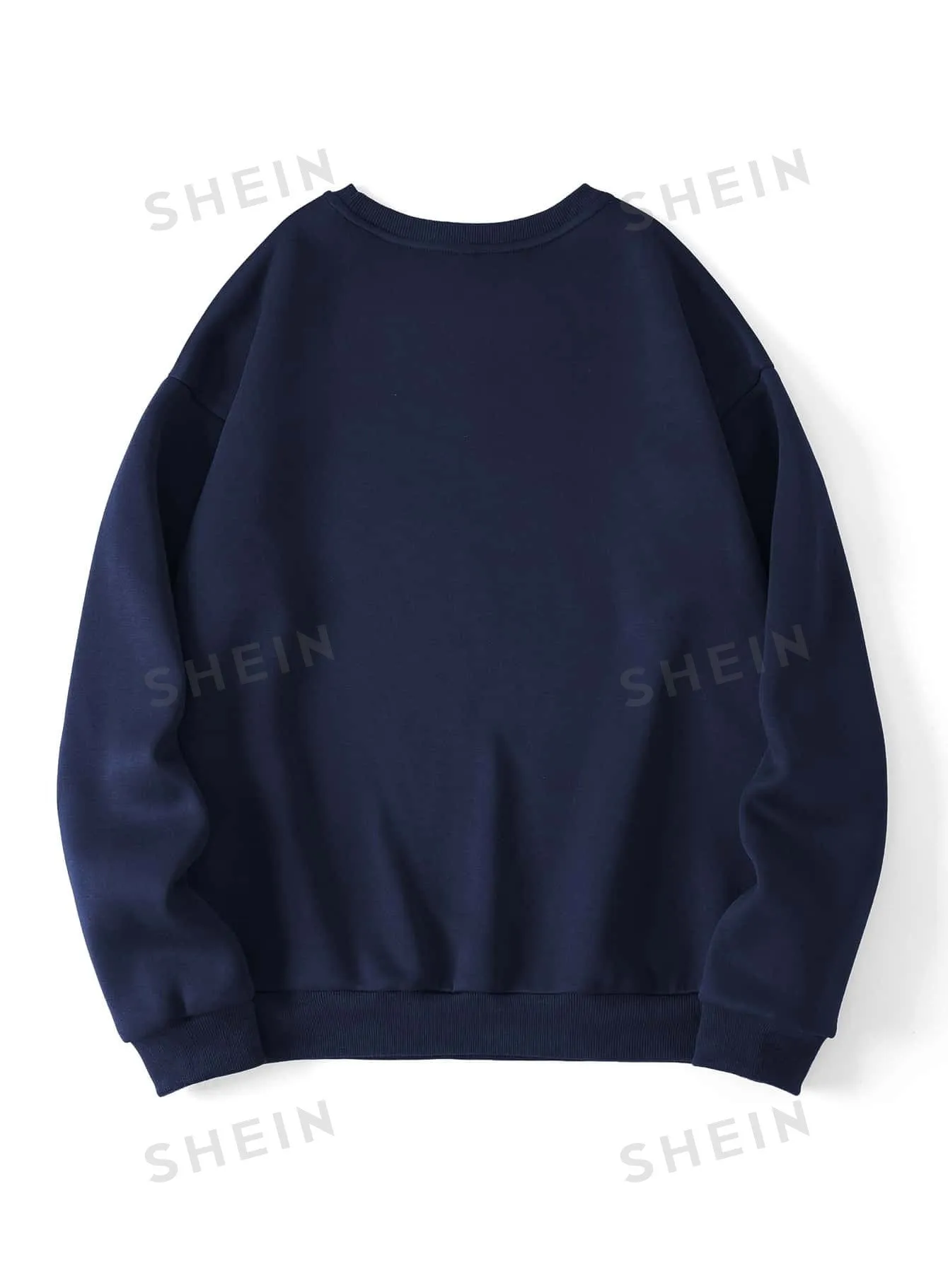 EZwear Solid Round Neck Thermal Lined Sweatshirt