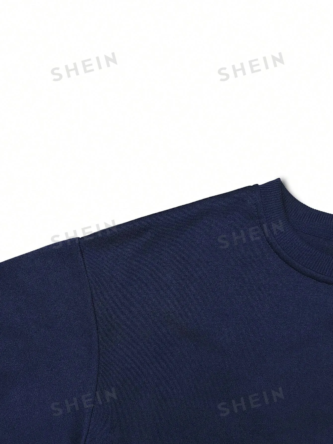 EZwear Solid Round Neck Thermal Lined Sweatshirt