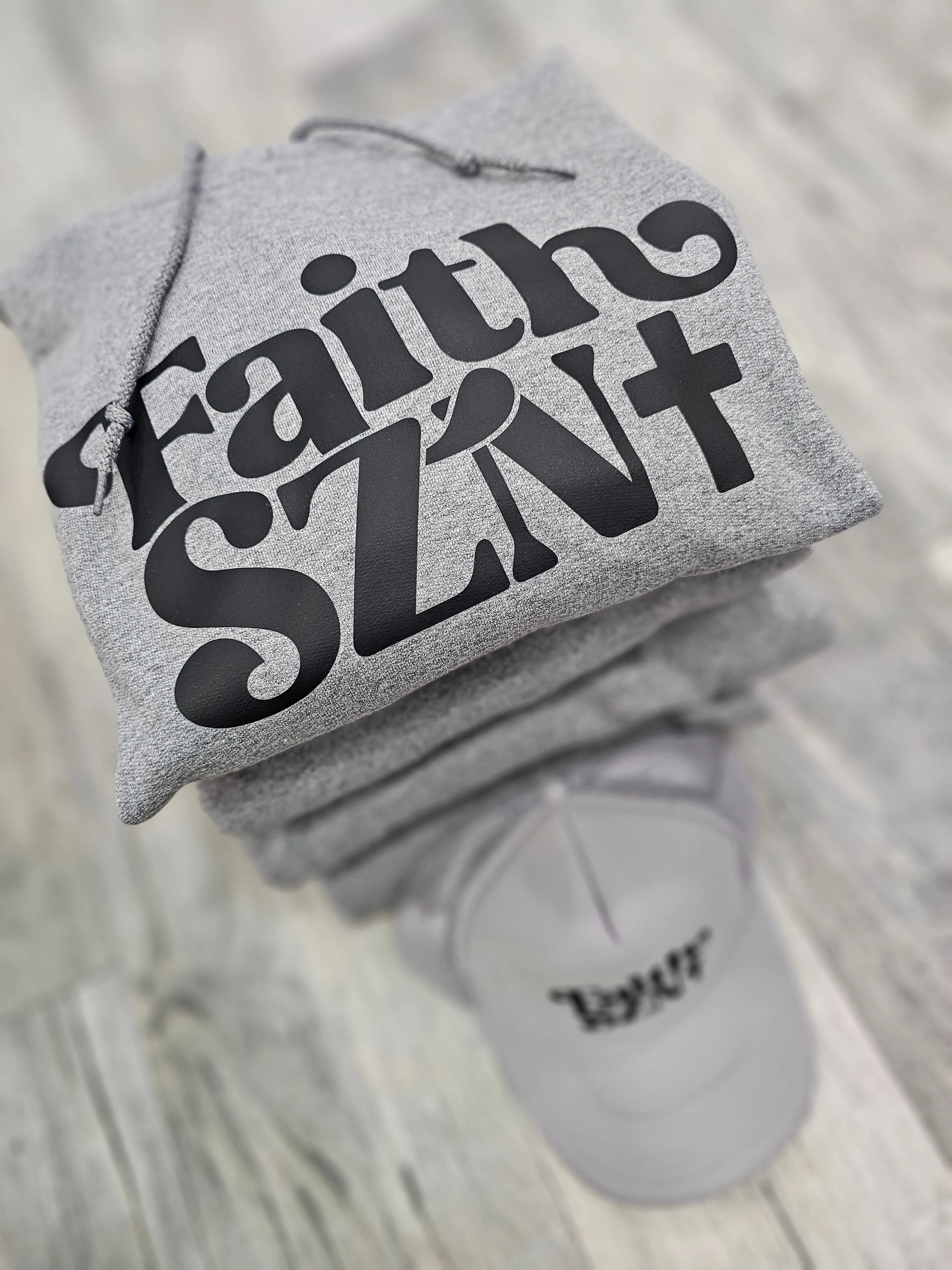 Faith SZN (Season) Hoodie - Unisex - Grey/Black