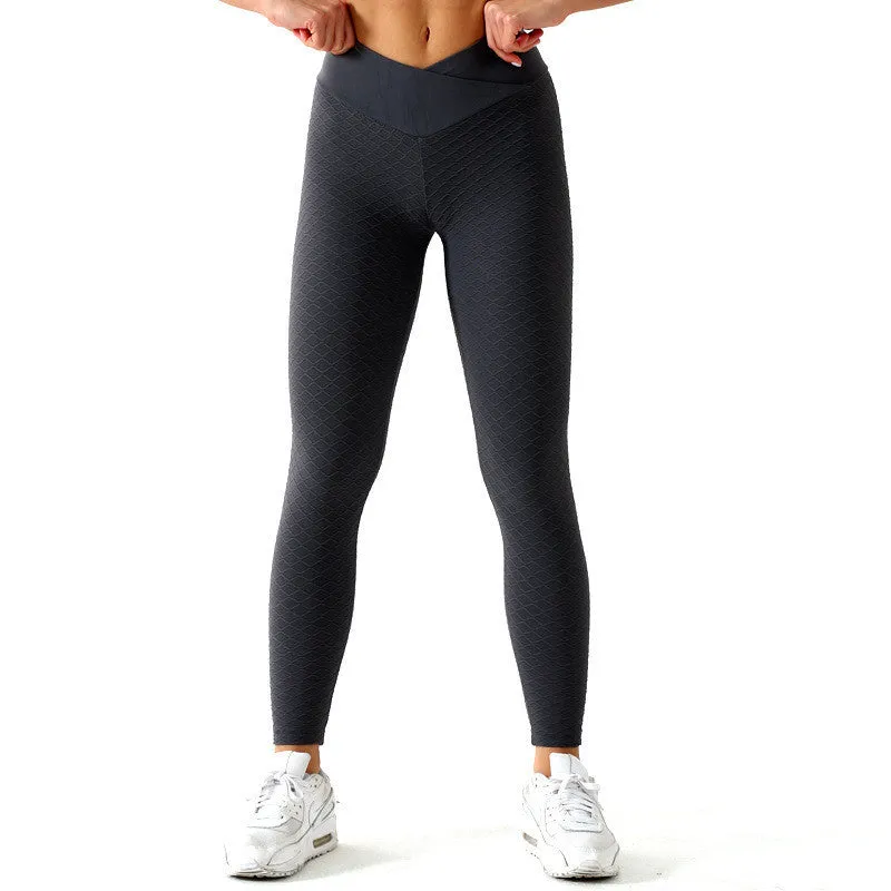 Fashion high waist buttocks ladies fitness yoga leggings trendy
