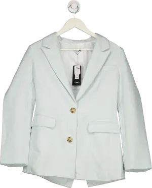 Fashion Nova Light Blue Genevieve Linen Blazer Pant Set UK S