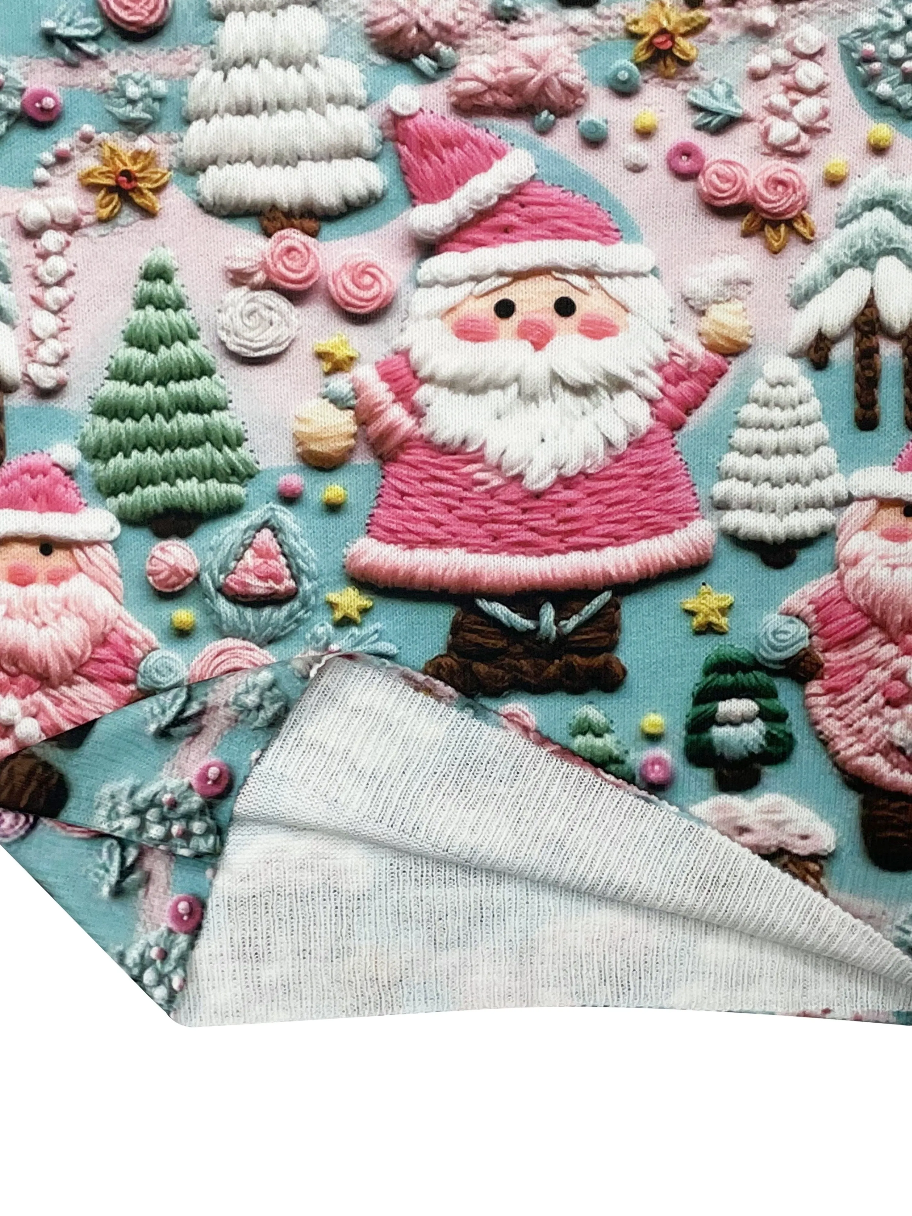 Festive Santa Claus Crew Neck Sweater - Pullovers for Women - Lightweight, Long Sleeve, Christmas Pattern, Perfect for Spring & Fall, Women's Clothing, Cozy and Comfortable