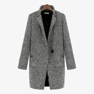 Fiona - Classic Houndstooth Coat