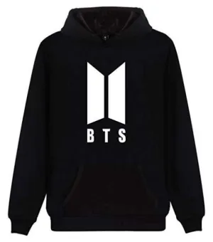 Fleece Cotton BTS Hoodie For Women Black export quality for women