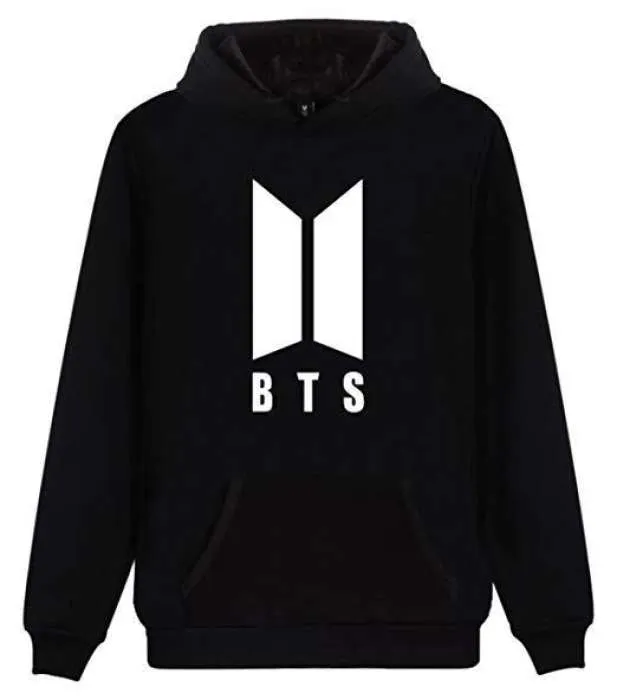 Fleece Cotton BTS Hoodie For Women Black export quality for women